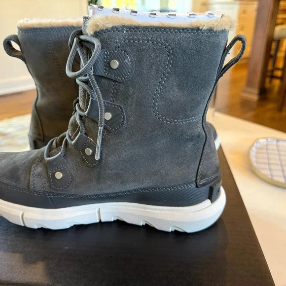 Sorel Women’s Gray Explorer II Joan Waterproof Boot Size 8 - Picture 7 of 16